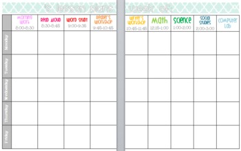 free printable lesson plan book template