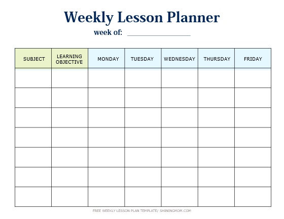Weekly Lesson Plan Templates: 15 Best Lesson Planners, Free Download!