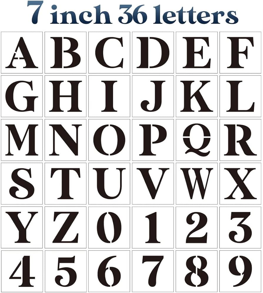 free printable letters and numbers stencils