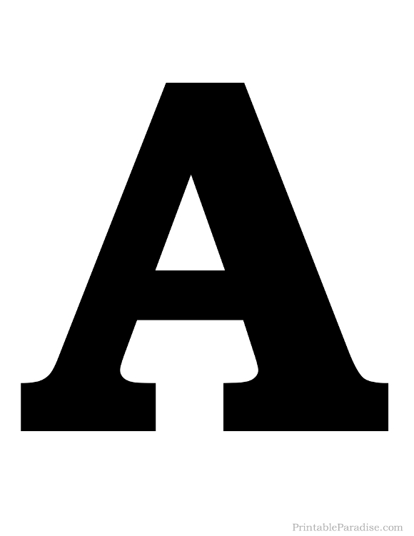 free printable letters black