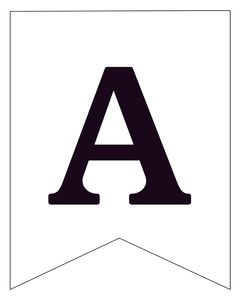 Free Printable Black and White Banner Letters - Paper Trail Design