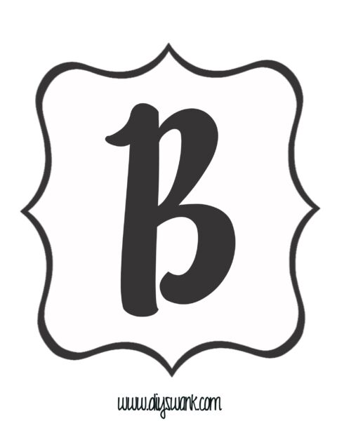 free printable letters black