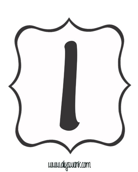 free printable letters black