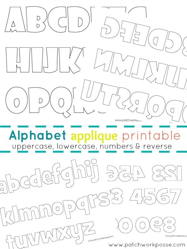 free printable letters for quilting