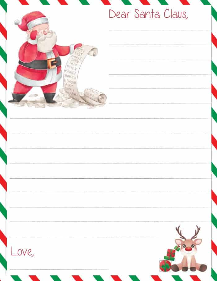 12 Printable Santa Letter Templates (Free) - Freebie Finding Mom