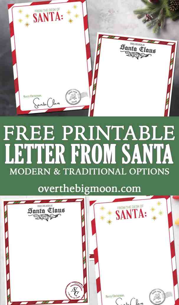 Letter from Santa Free Printable | Over the Big Moon