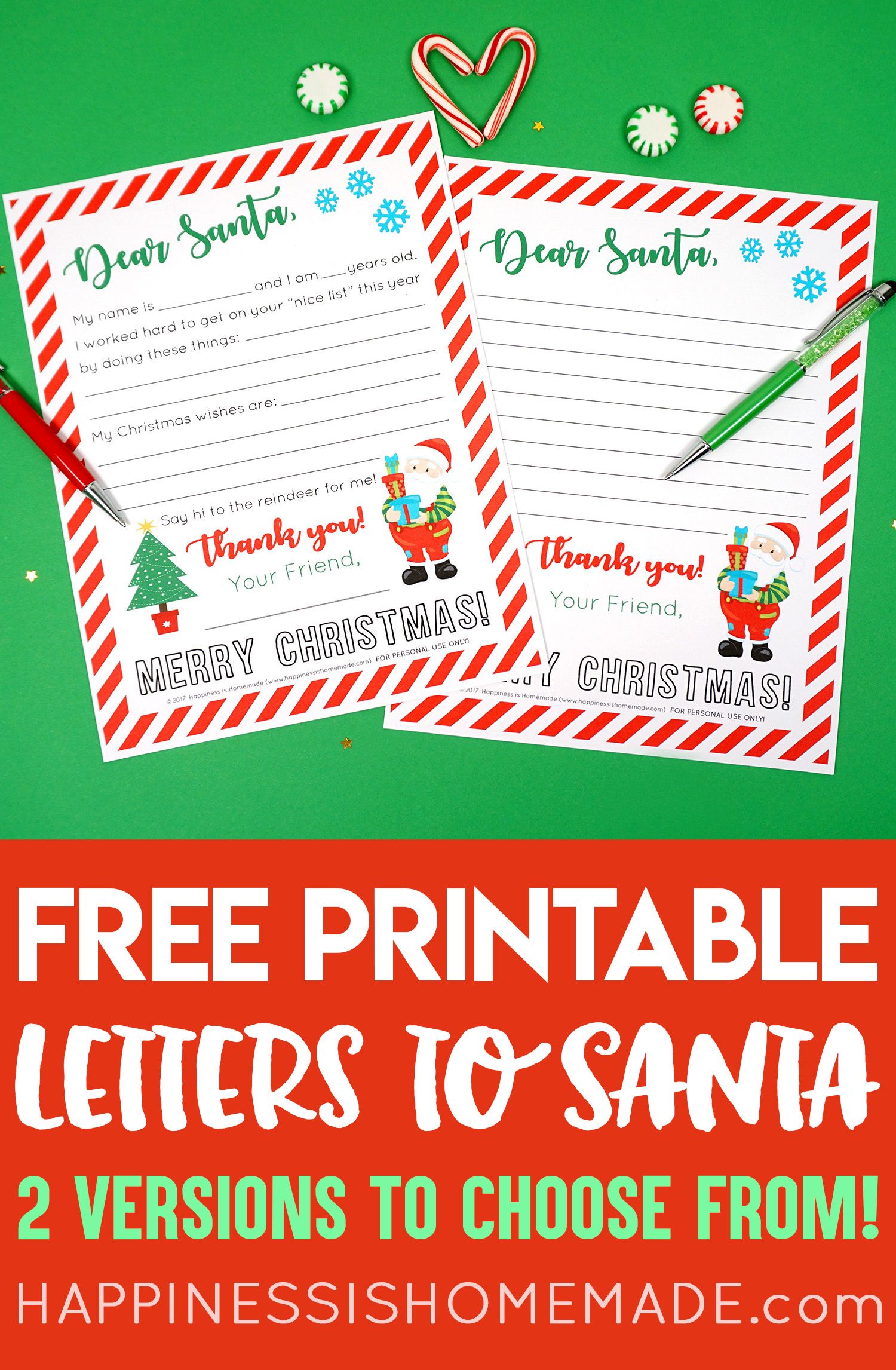 Free Printable Letter to Santa - These cute printable letter to ...