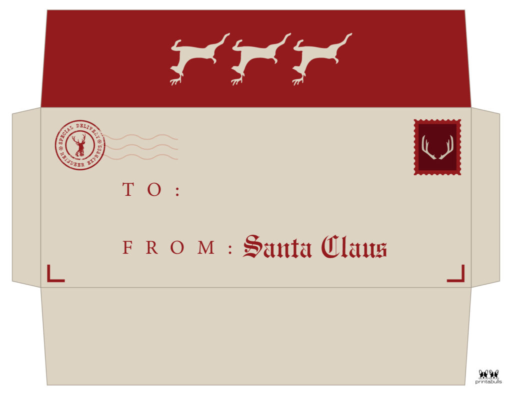 free printable letters from santa and envelopes