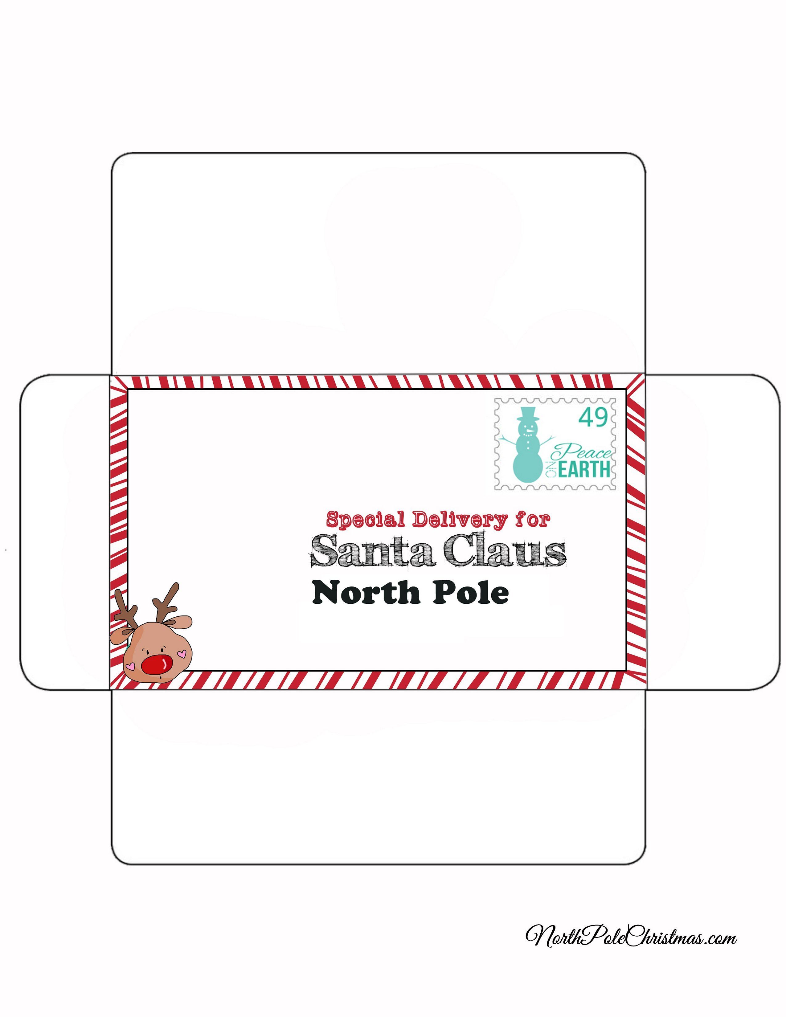 free printable letters from santa and envelopes