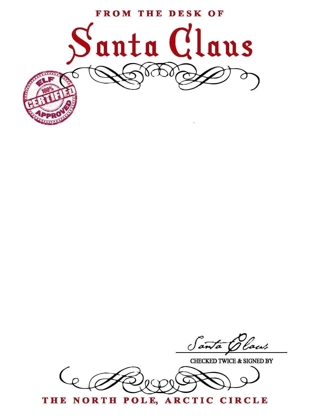free printable letters from santa claus templates