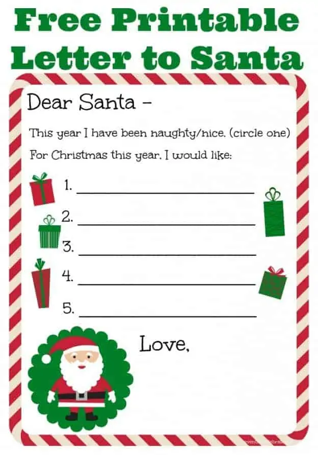 free printable letters from santa claus templates