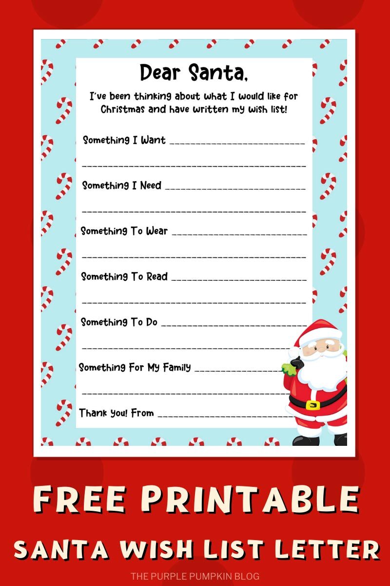 Free Printable Letter to Santa &  Envelope Templates!