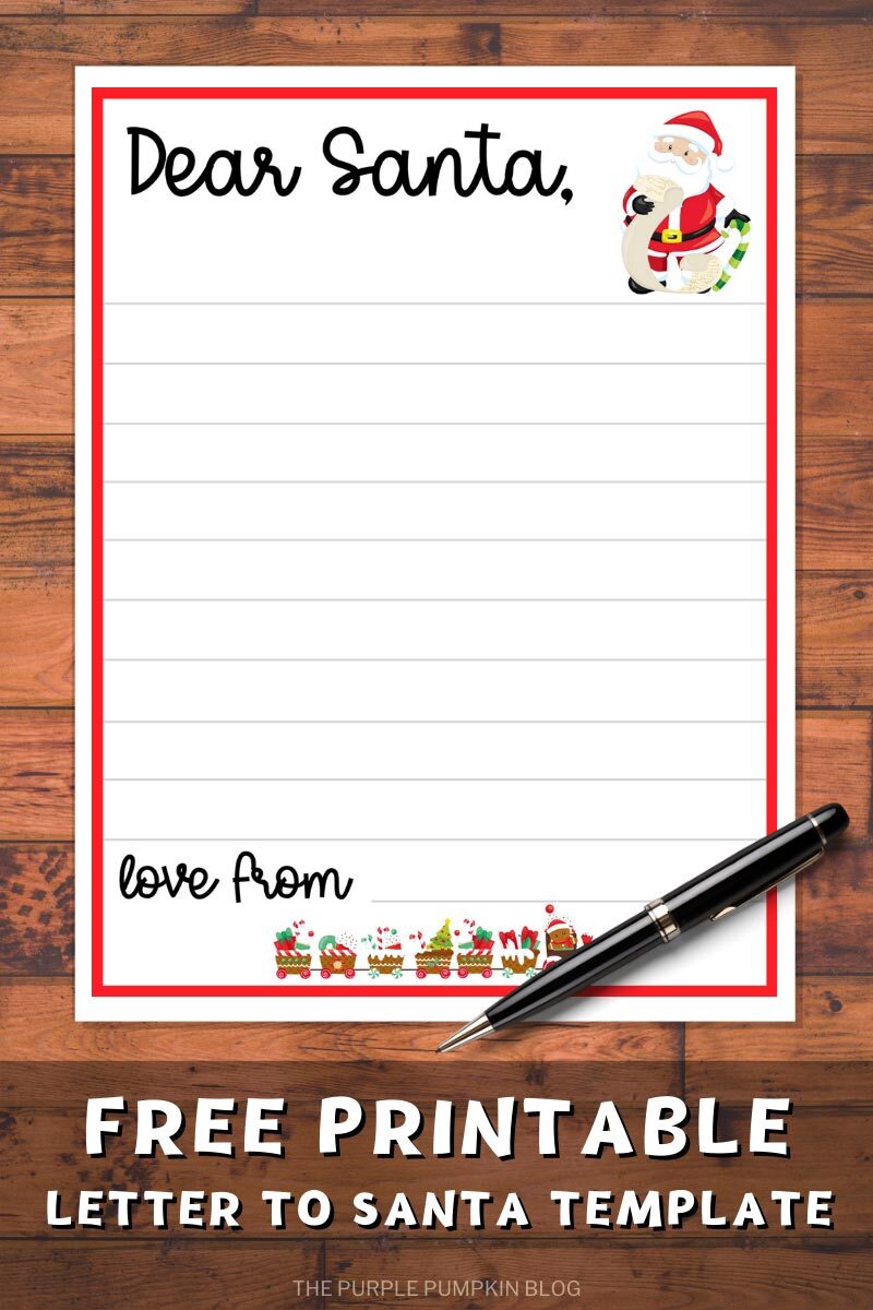 Free Printable Letter to Santa &  Envelope Templates!