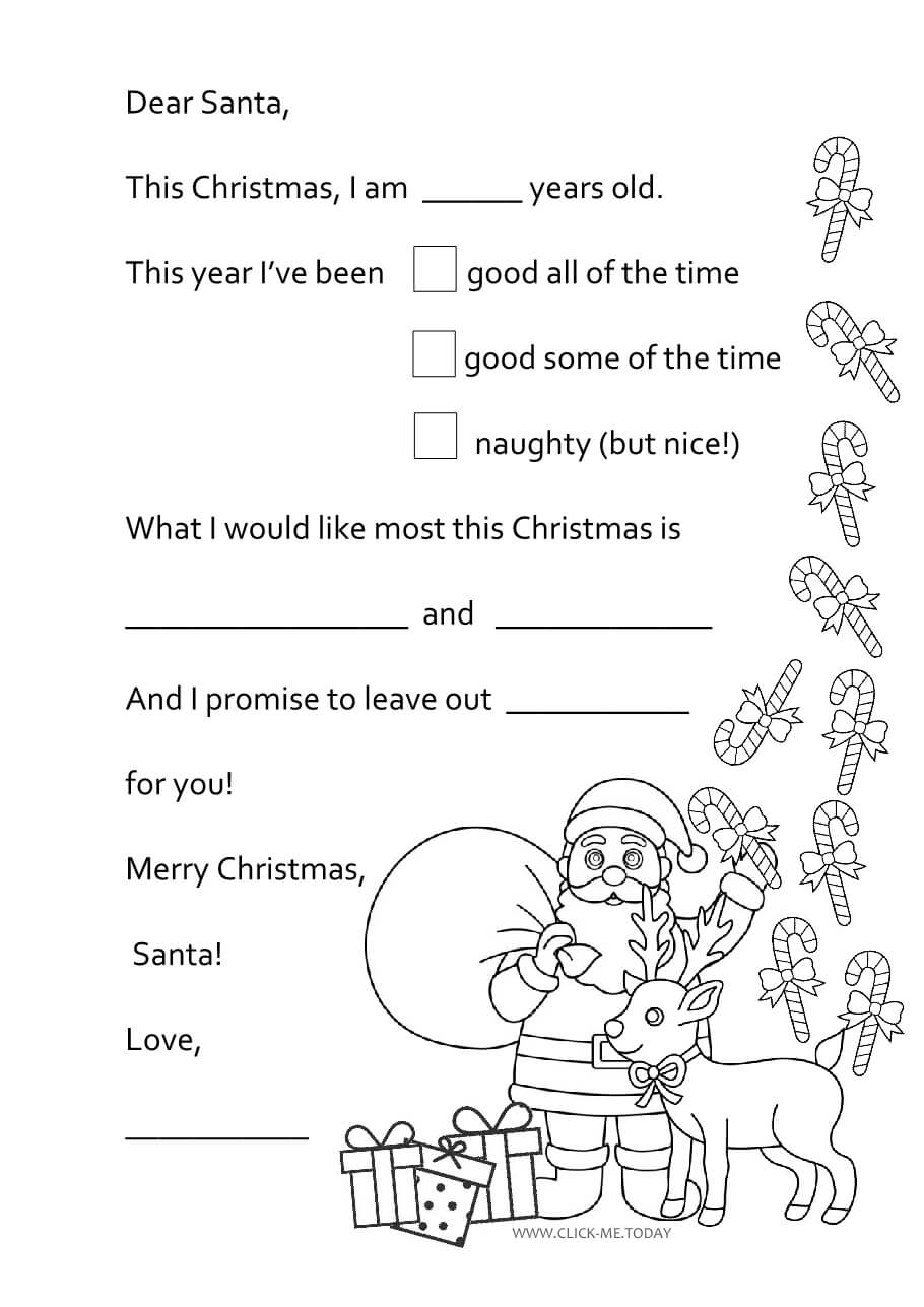 Printable Letter From Santa PDF And JPEG Worksheets Library