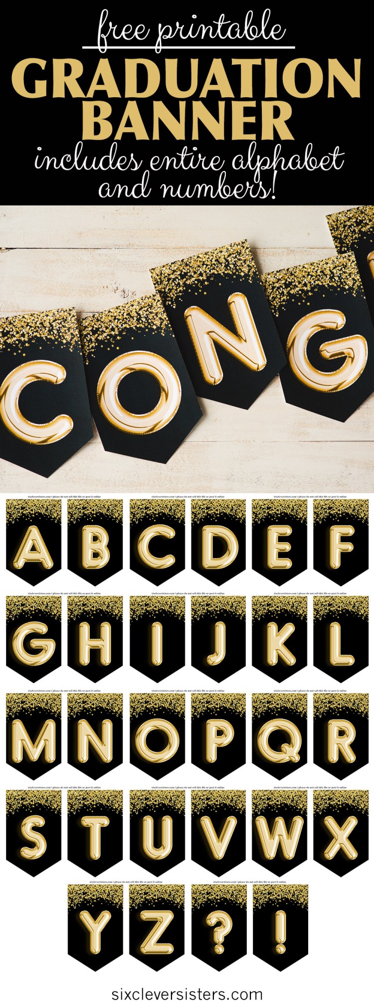free printable letters gold
