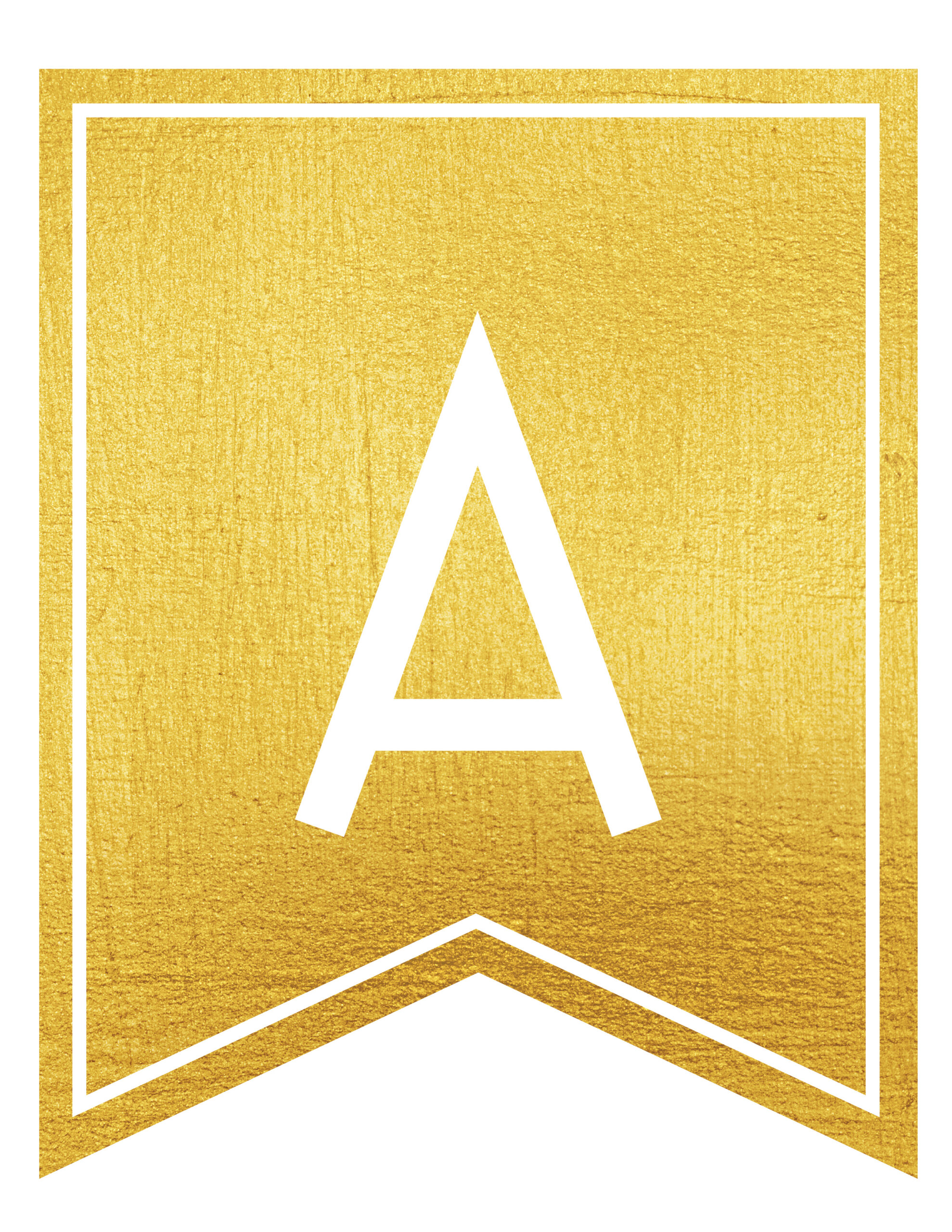 free printable letters gold