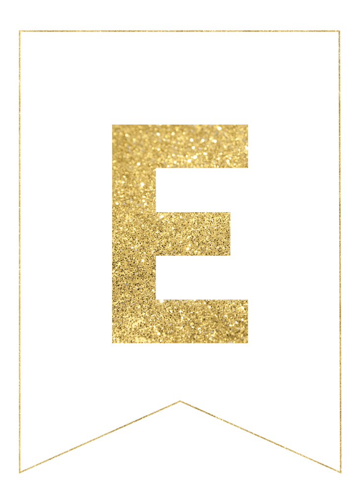 free printable letters gold
