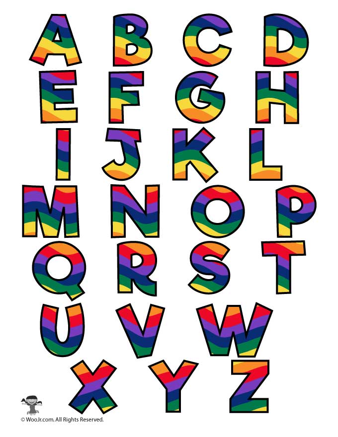 Rainbow Alphabet Printable Letters | Woo! Jr. Kids Activities ...