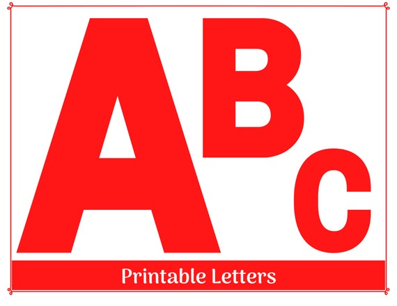 Red Alphabet Clip Art Letters A-Z, Numbers 0-9 Printable ...