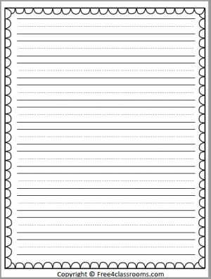 Free Printable Writing Paper - Stationary Primary Lines - Free ...