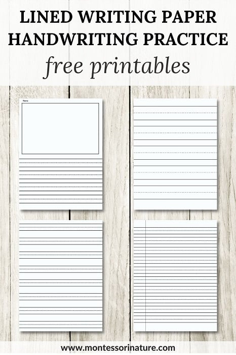 Free Printable - Lined Writing Paper Handwriting Practice ...