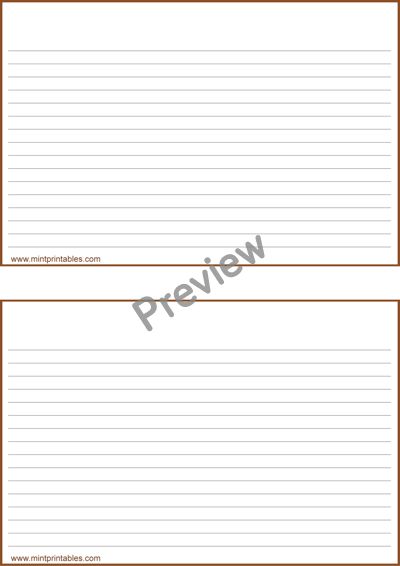 free printable lined recipe cards 4x6