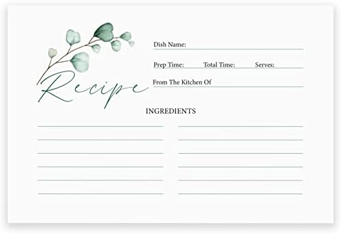 free printable lined recipe cards 4x6