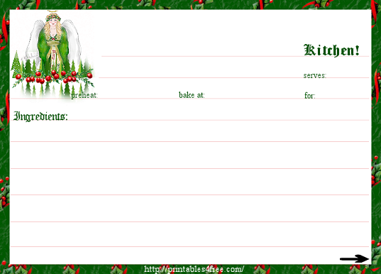 40 Recipe Card Template and Free Printables
