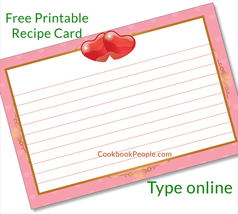 free printable lined recipe cards 4x6
