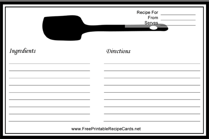 free printable lined recipe cards 4x6
