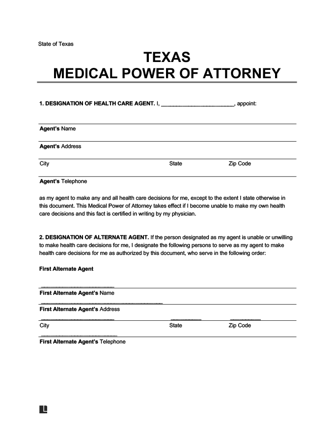 free printable living will and power of attorney