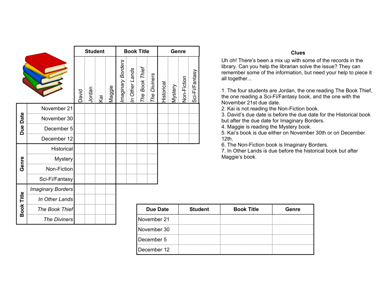 free printable logic puzzles with solutions
