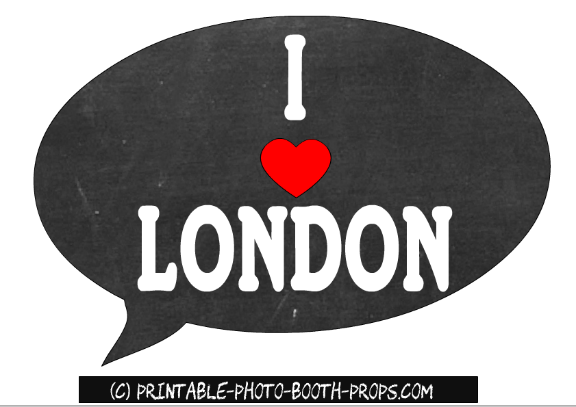 free printable london photo booth props