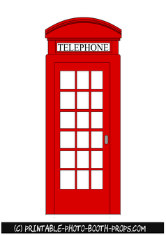 30 Free Printable London Photo Booth Props