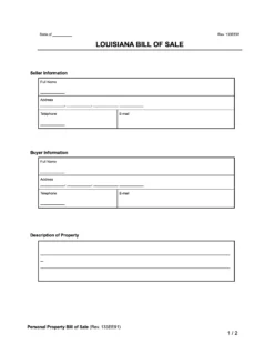 Free Louisiana Bill of Sale Forms - PDF &  Word | Legal Templates