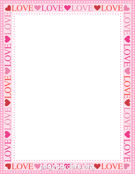 free printable love borders