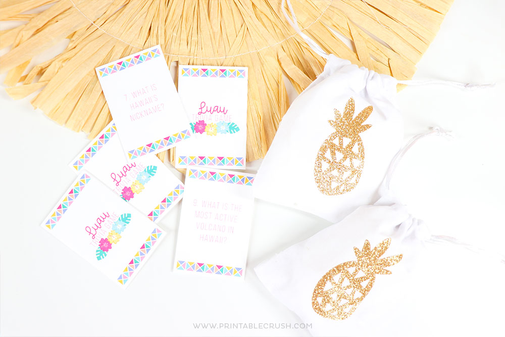 free printable luau gift tags