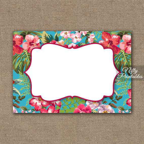free printable luau gift tags