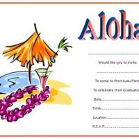 Luau Graduation Party Invitation