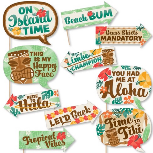 free printable luau photo booth props