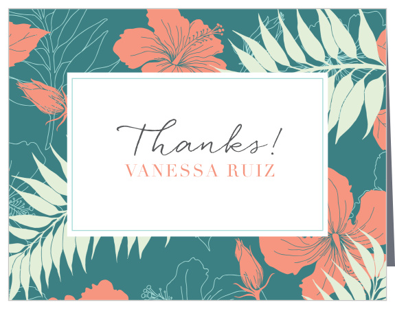 free printable luau thank you cards