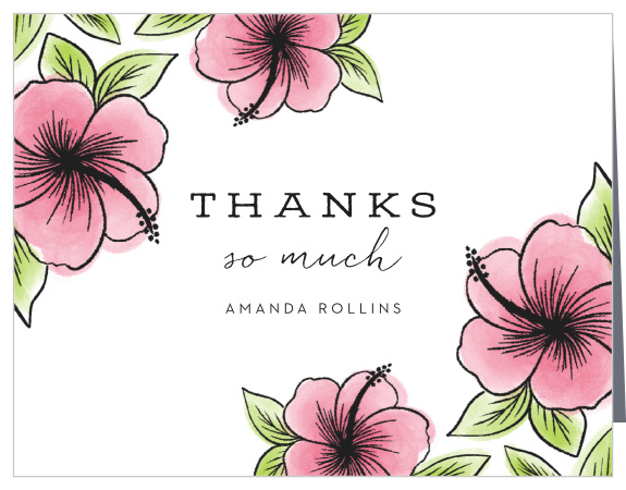 Green Leaf Thank You Card Printable