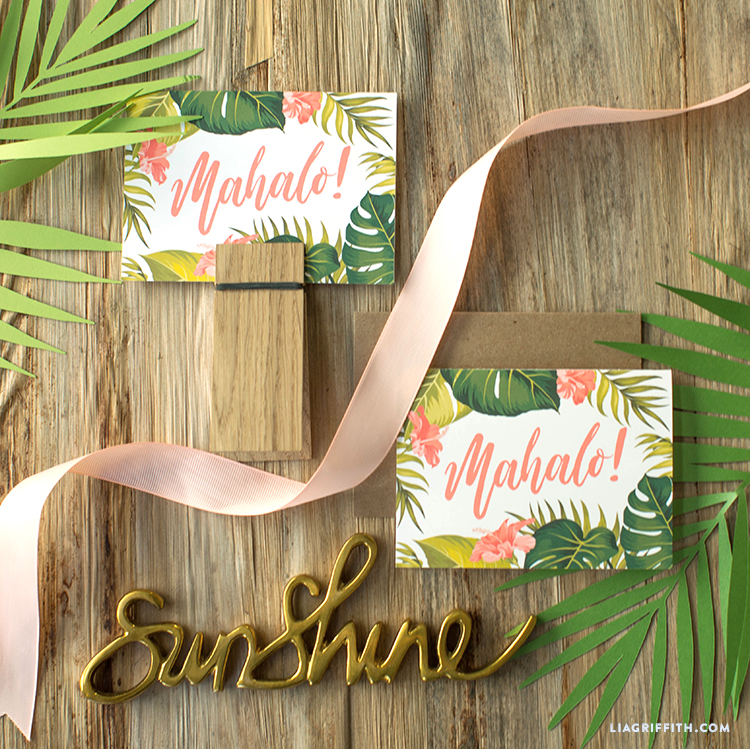 Hawaiian Aloha Bridal Shower Thank You Cards by Basic Invite