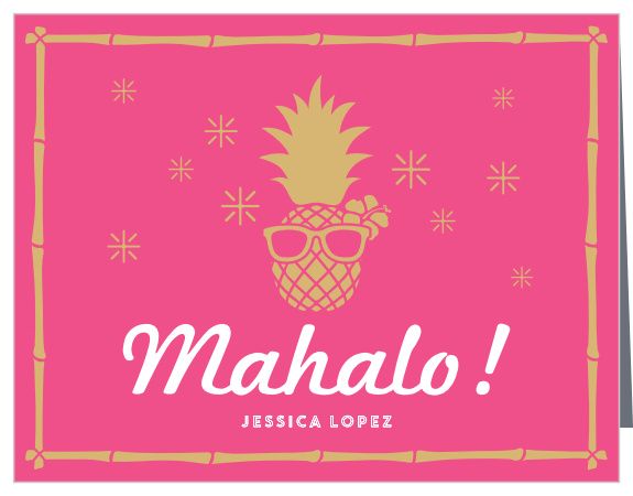 free printable luau thank you cards