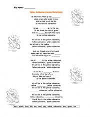 free printable lyrics yellow submarine