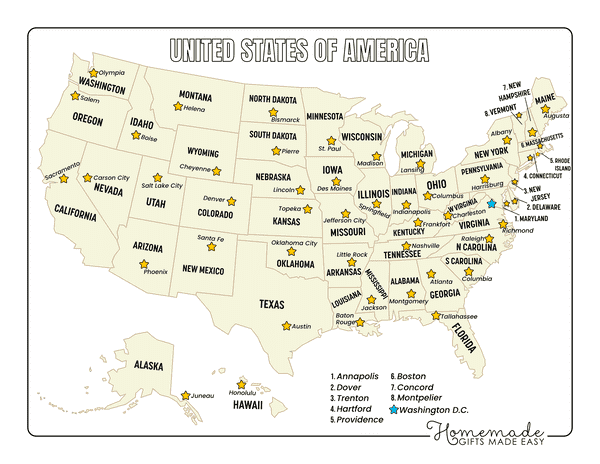 free printable map of the united states with names