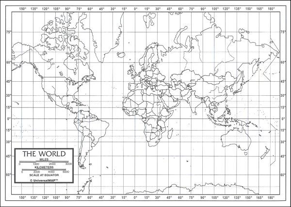 free printable map of the world with longitude and latitude