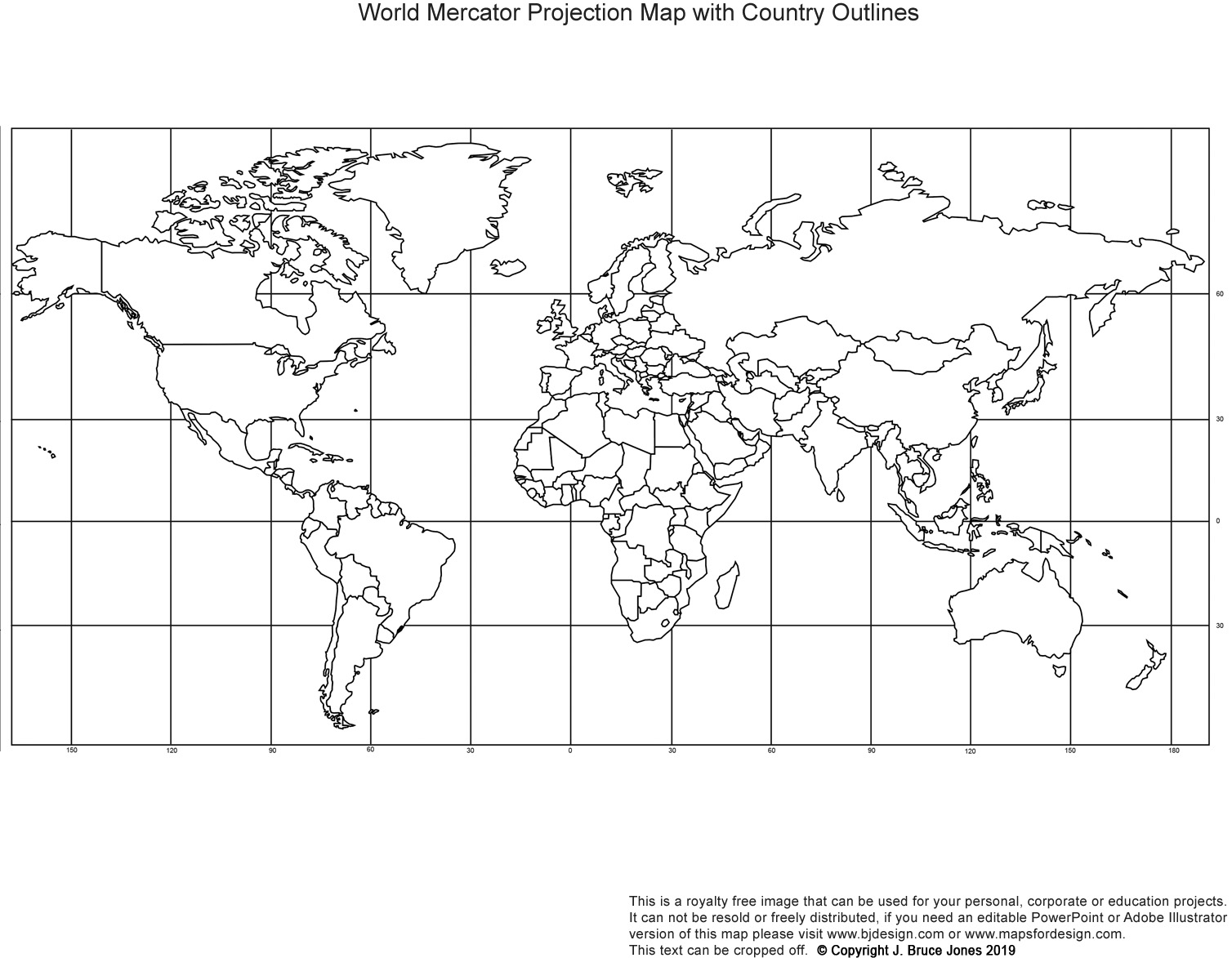 free printable map of the world with longitude and latitude