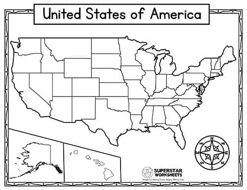 USA Map Worksheets -Worksheets Library