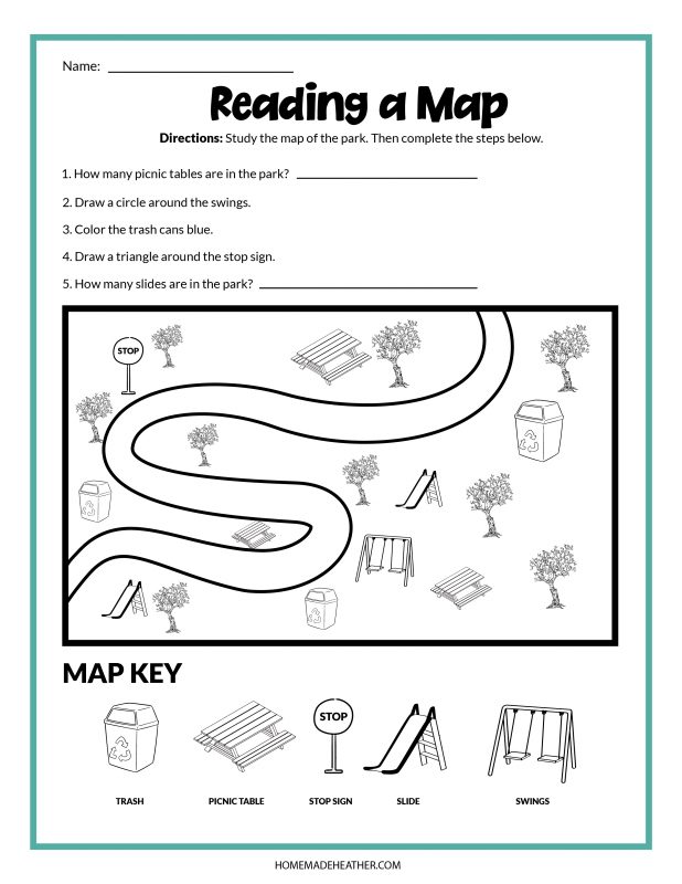 free printable maps for kindergarten